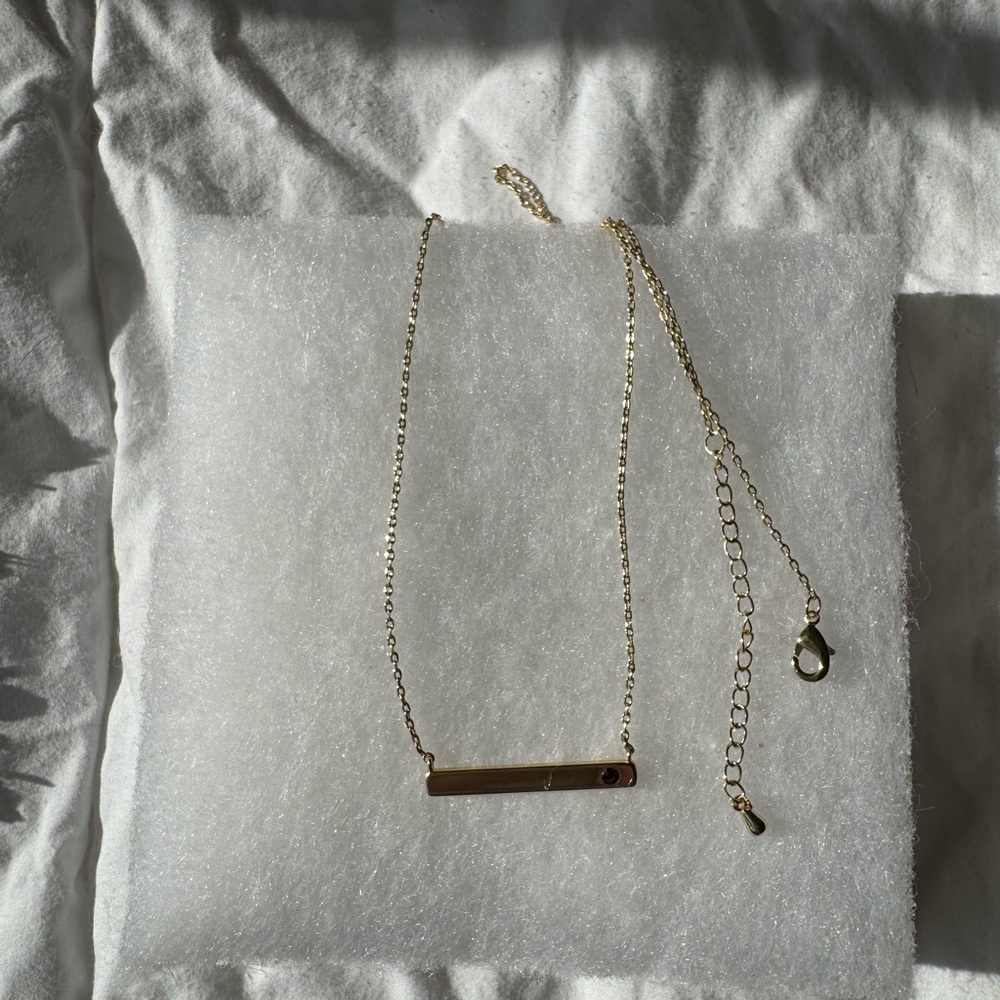 Elegant Gold Bar Necklace